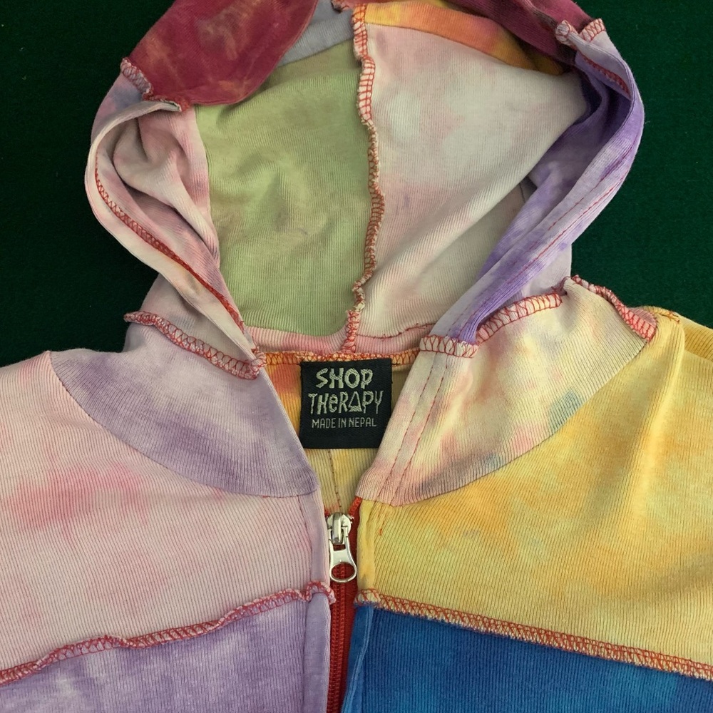 SHOP THERAPY Full Zip Multi Colored Hoodie